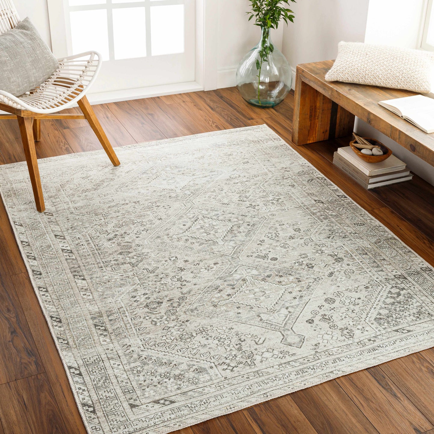 Barny Cream & Sage Washable Rug Boutique Rugs