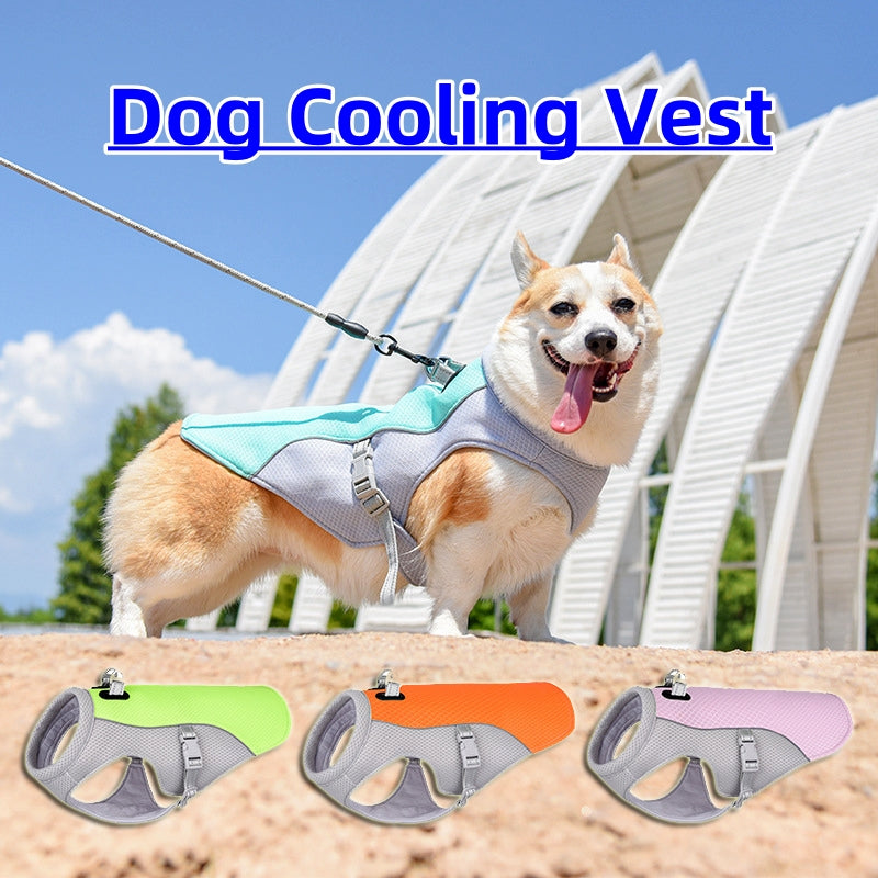 Summer Pet Dog Cooling Vest Heat Resistant Cool Dogs Clothes Breathable Sun-proof Clothing For Small Large Dogs Outdoor Walking ShopOnlyDeal