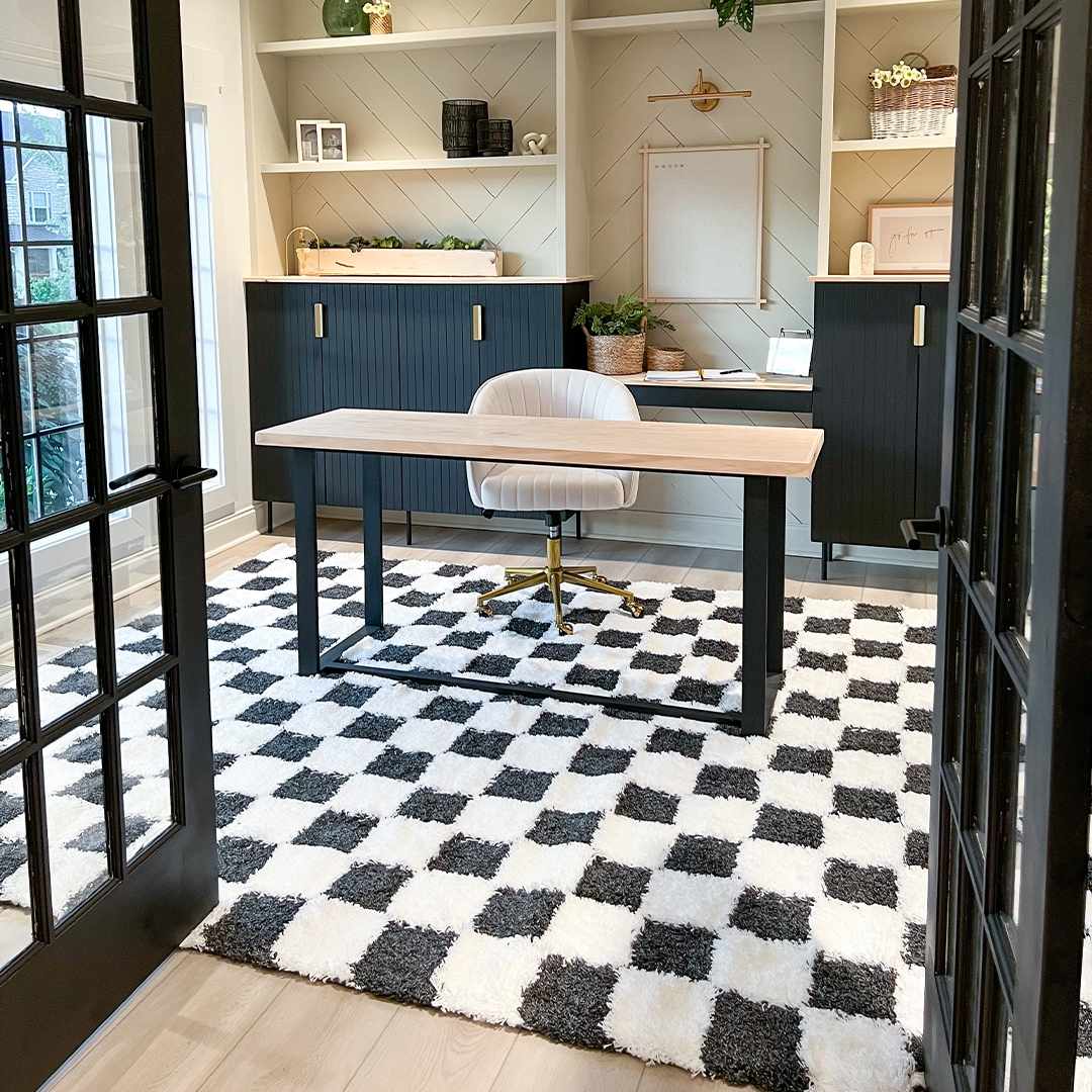 Atira Black & White Checkered Area Rug | Bold Contrast for Contemporary Spaces Boutique Rugs