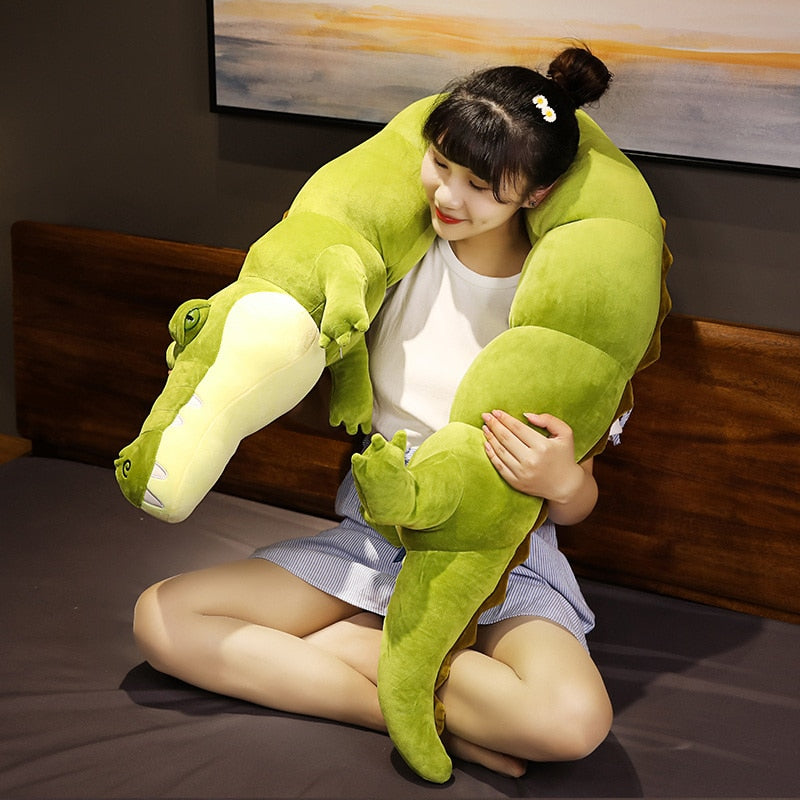 80-180cm Simulation Crocodile Plush Toys Stuffed Soft Animals Plush Long Crocodile Pillow Doll Home Decoration Gift for Children ShopOnlyDeal