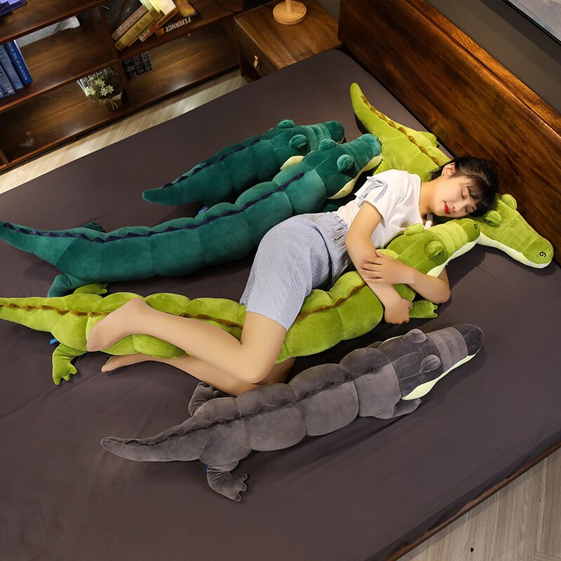 80-180cm Simulation Crocodile Plush Toys Stuffed Soft Animals Plush Long Crocodile Pillow Doll Home Decoration Gift for Children ShopOnlyDeal