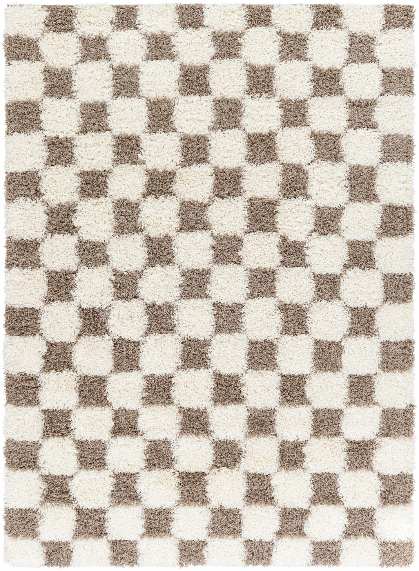 Atira Brown Checkered Area Rug Boutique Rugs