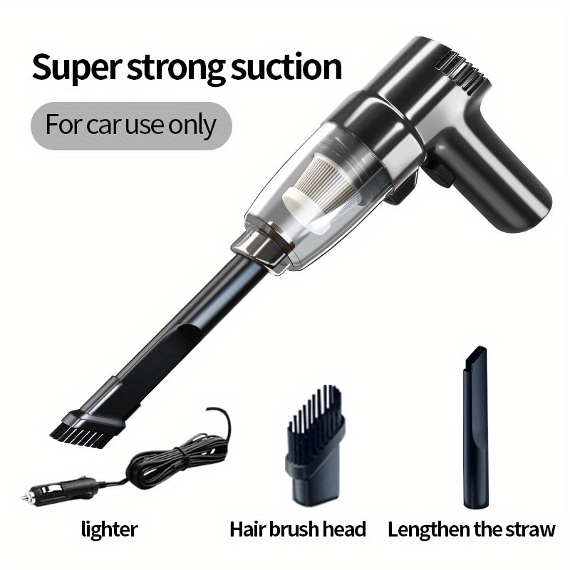 Car Mounted Vacuum Cleaner, Super Strong, High-power, High Suction, Dry And Wet Dual-purpose Sedan, Small, Mini, Handheld, Multifunctional, Portable - Temu FluffyCraze