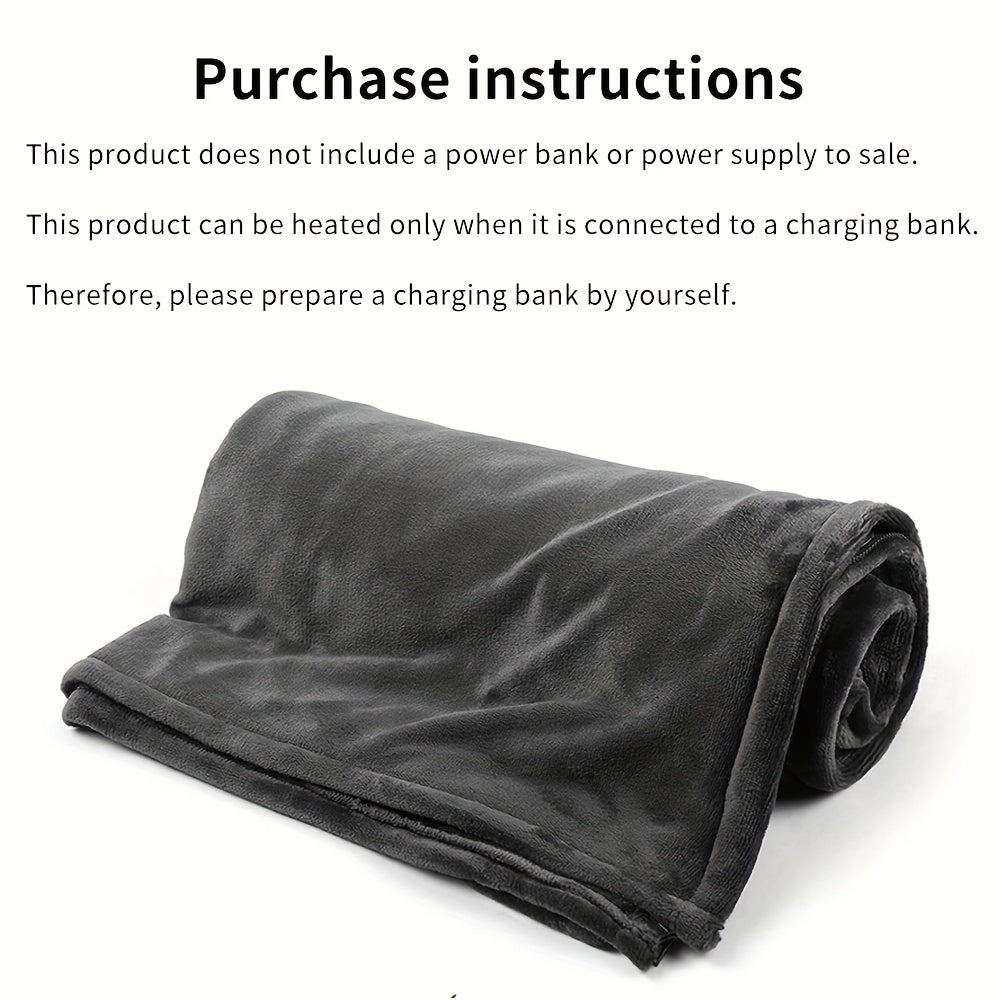 Heating Blanket(without Battery) Shawl Smart Portable Usb Powered Heating Blanket Rechargeable Wearable Shawl Without Battery Heating Pad (not Suitable For People With Pacemakers) ShopOnlyDeal