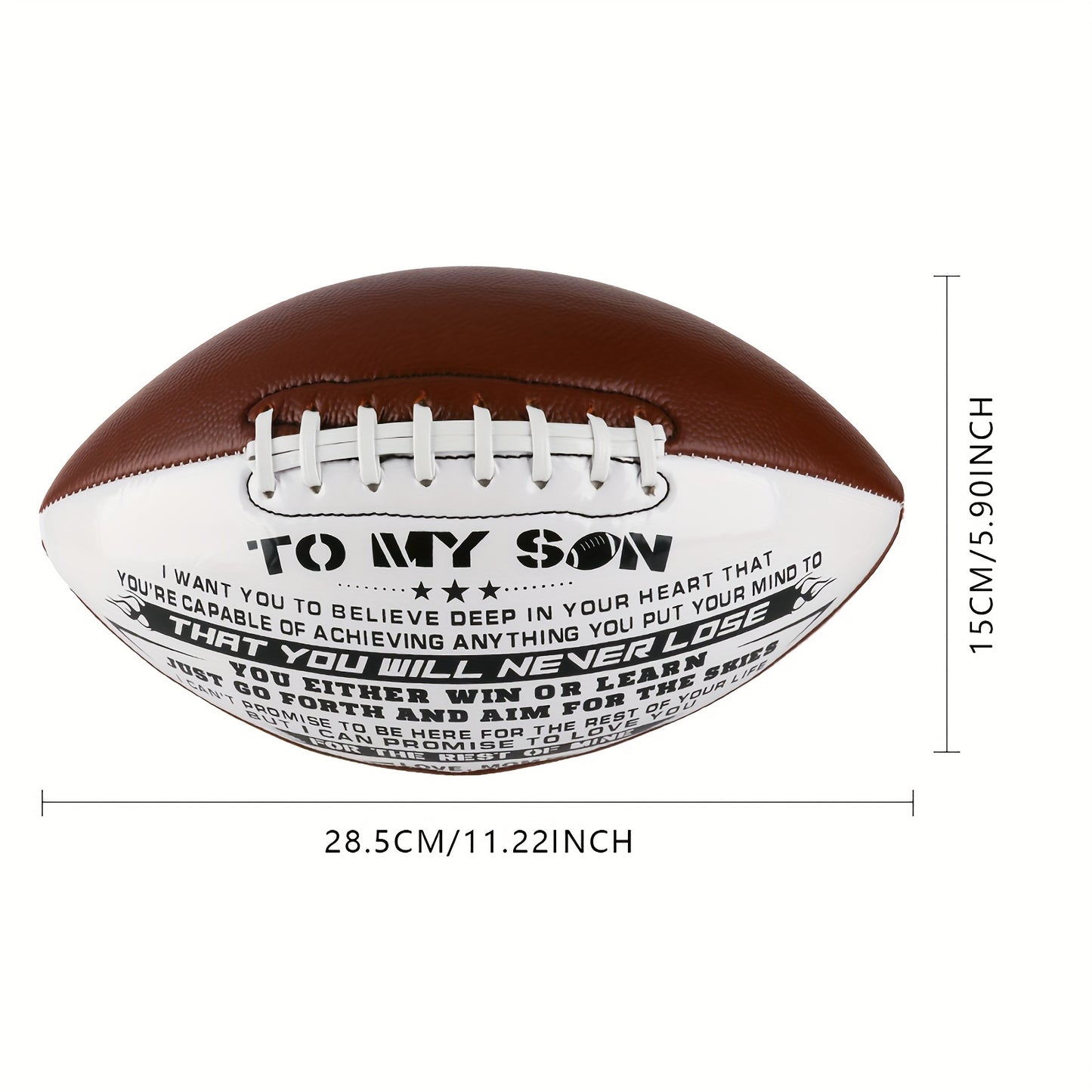 To My Son Print Footballs For Outdoor Training And Recreational Play With Official Standard Size, Birthday Gift For Son, Super Foot Bowl Goods - Temu ShopOnlyDeal