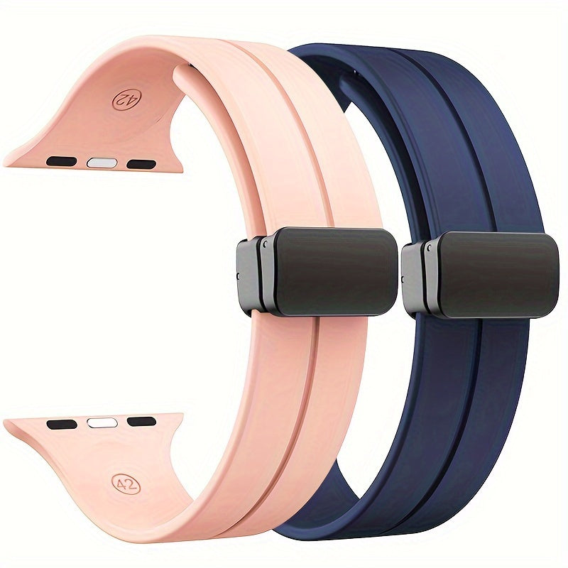 Enhance Your Apple Watch with Couple Magnetic Strap: Premium Silicone Bracelet for All Sizes (38mm to 49mm) - Compatible with iWatch Series Ultra 8, 7, 6, 5, 4, 3, SE ShopOnlyDeal