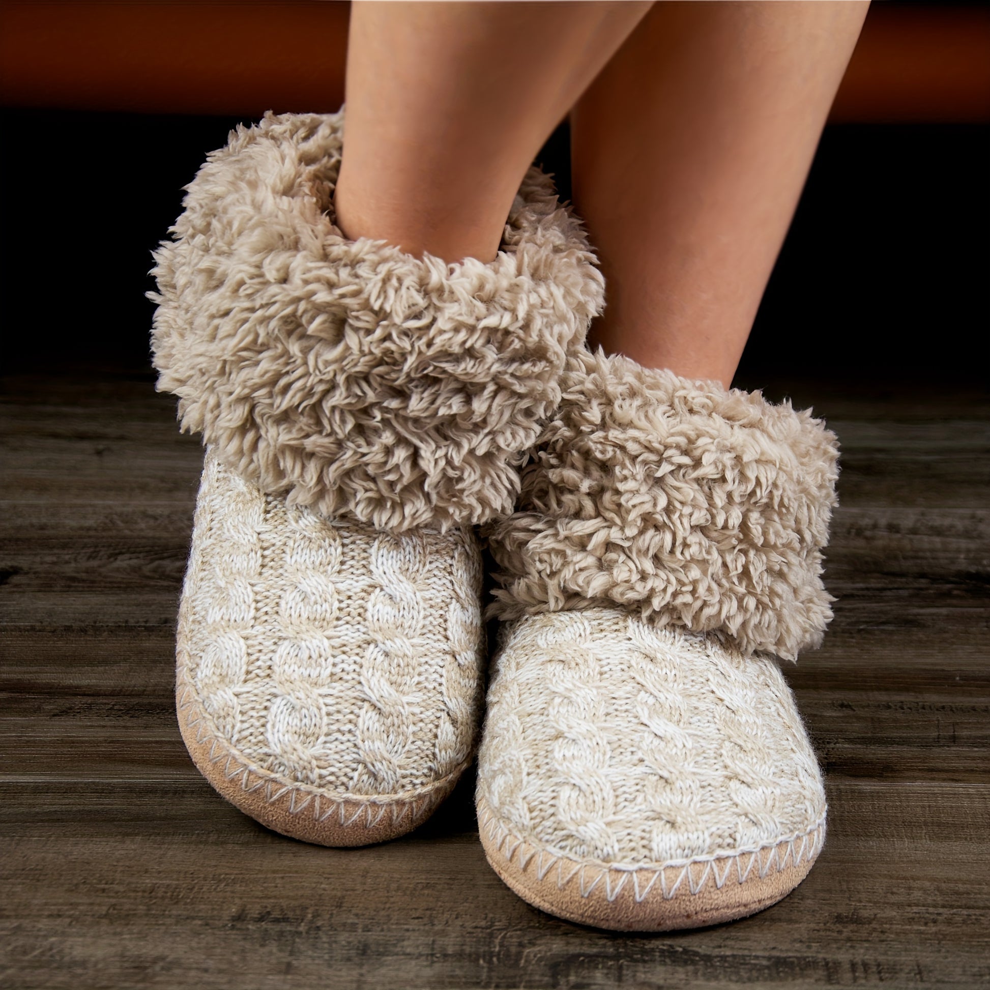 Winter Solid Color Slippers, Warm Casual Slip On Plush Lined Shoes, Comfortable Indoor Home Slippers - Temu ShopOnlyDeal