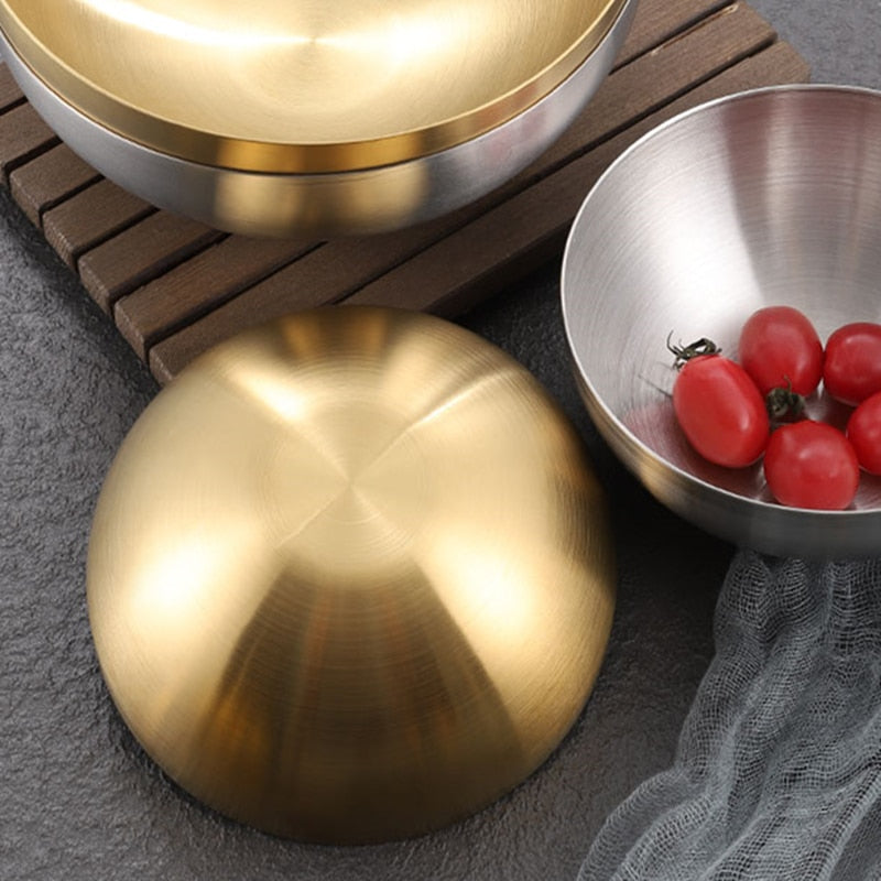 Stainless Steel Salad Ramen Noodles Bowl Korean Tableware Sugar Fruit Bowls Single Layer Kitchen Utensils ShopOnlyDeal