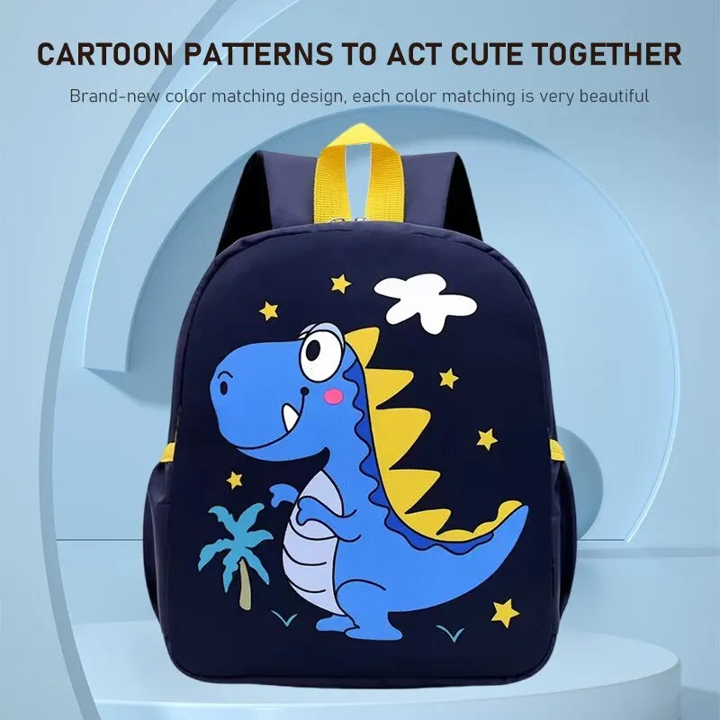 Cute Dino Animal Print Kids Backpack: Perfect for School and Adventures Dinosaur ShopOnlyDeal