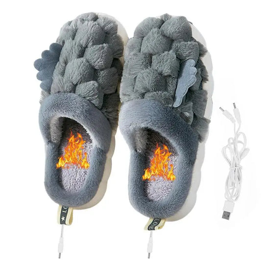 Heated Slippers Non-Slip Soft Electric Heated Foot Warmer USB Electric heating slippers Winter Electric Warmer Shoes ShopOnlyDeal