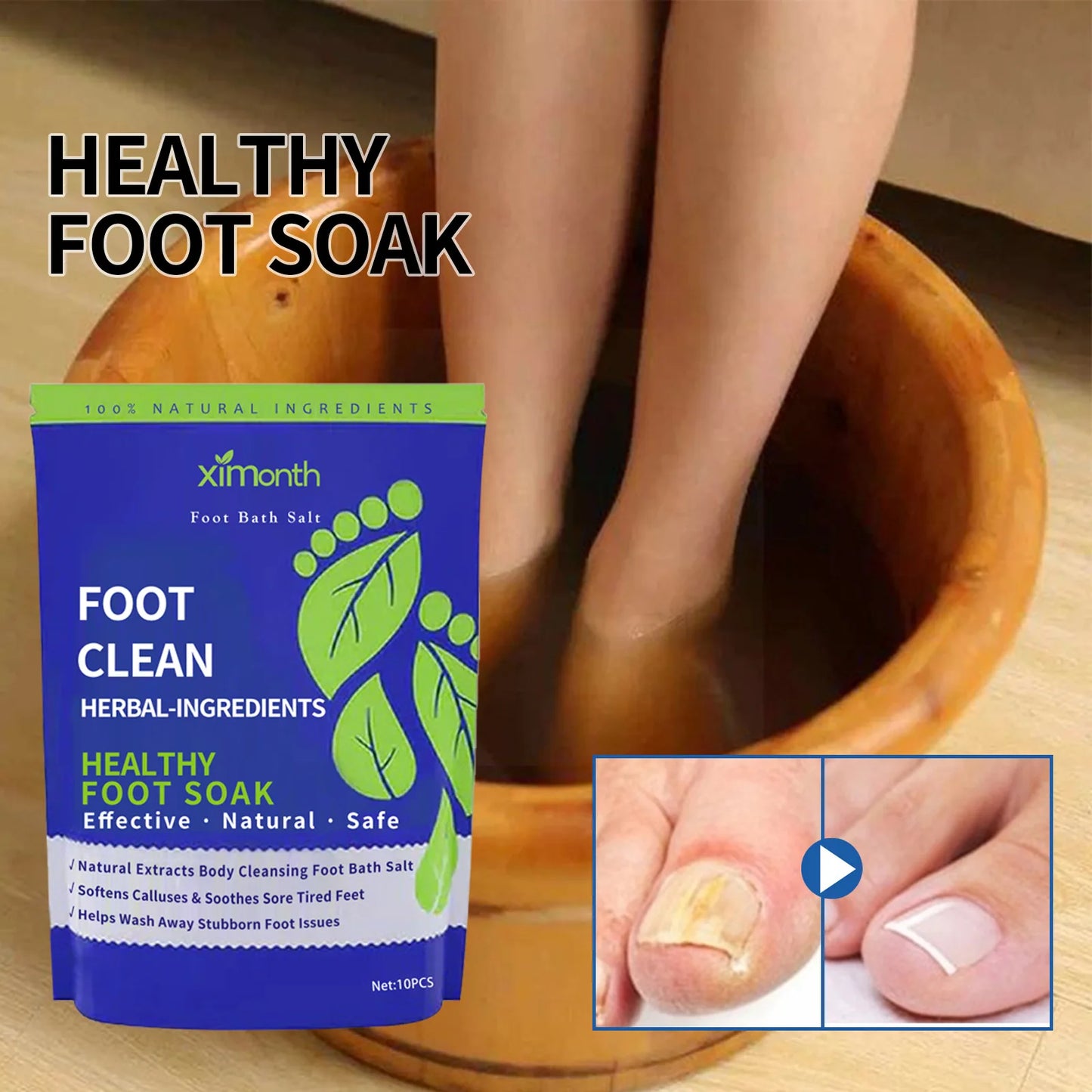 10pcs/Bag Foot Cleansing Soak Gel Dehumidification Detox Relieve Fatigue Natural Herbal Foot Bath Capsule Shape Up Care Ww Beauty Daily Store