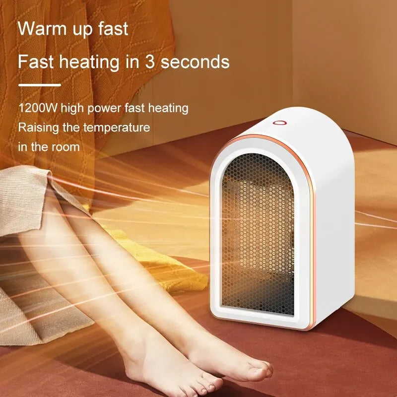 Portable Heater 1200W Electric Heater Portable Fan Heaters 220V PTC Ceramic Room Heater Home Office Desktop Heaters Warmer Machine For Winter ShopOnlyDeal