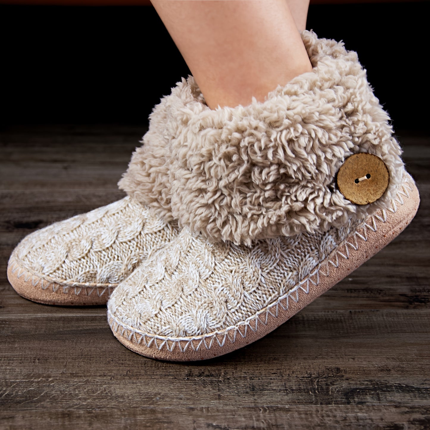 Winter Solid Color Slippers, Warm Casual Slip On Plush Lined Shoes, Comfortable Indoor Home Slippers - Temu ShopOnlyDeal