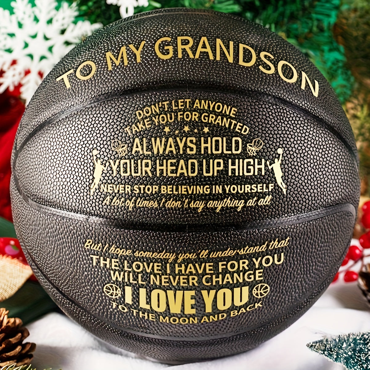 To My Grandson A Special Basketball To Show Your Grandson How Much You Love Them - Perfect Gift, International Standard Size(with A Pump) - Temu ShopOnlyDeal