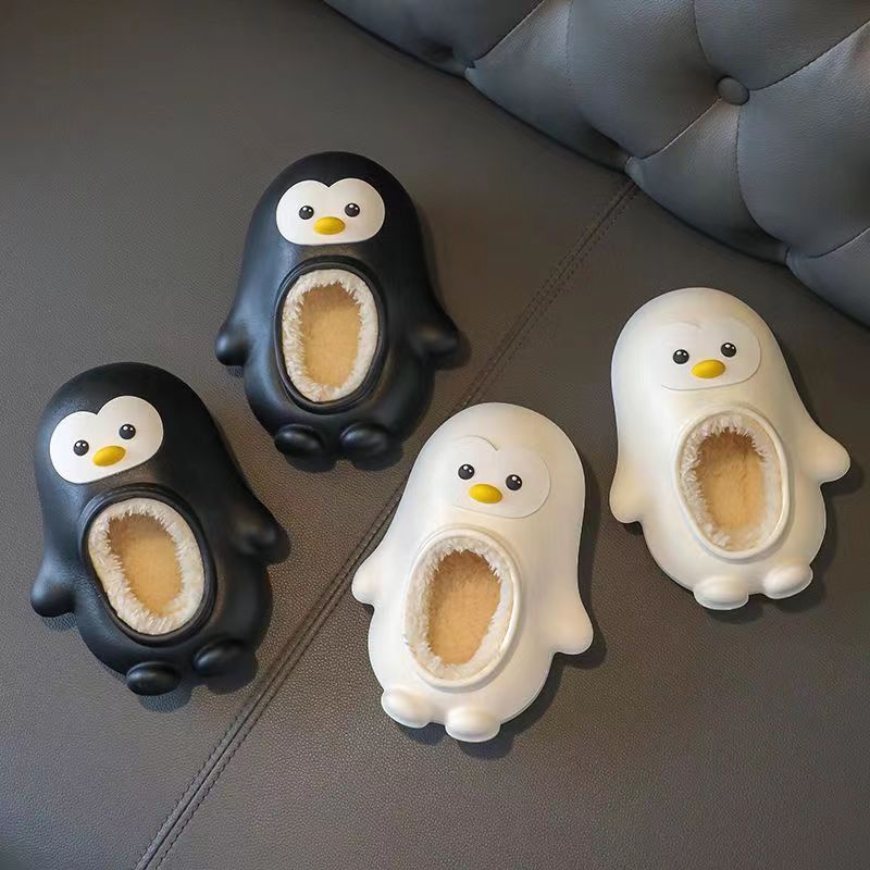 Kids Warm Waterproof Non-slip Cute Penguin Slippers Home Shoes Autumn Winter ShopOnlyDeal