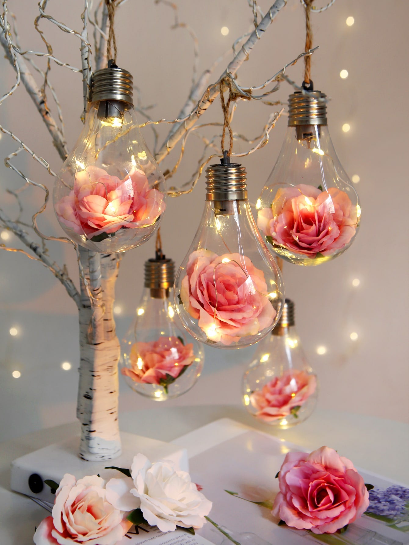 Flower Bulb Valentine's Day Decoration Detail Decor Bulb Light 1pc ShopOnlyDeal