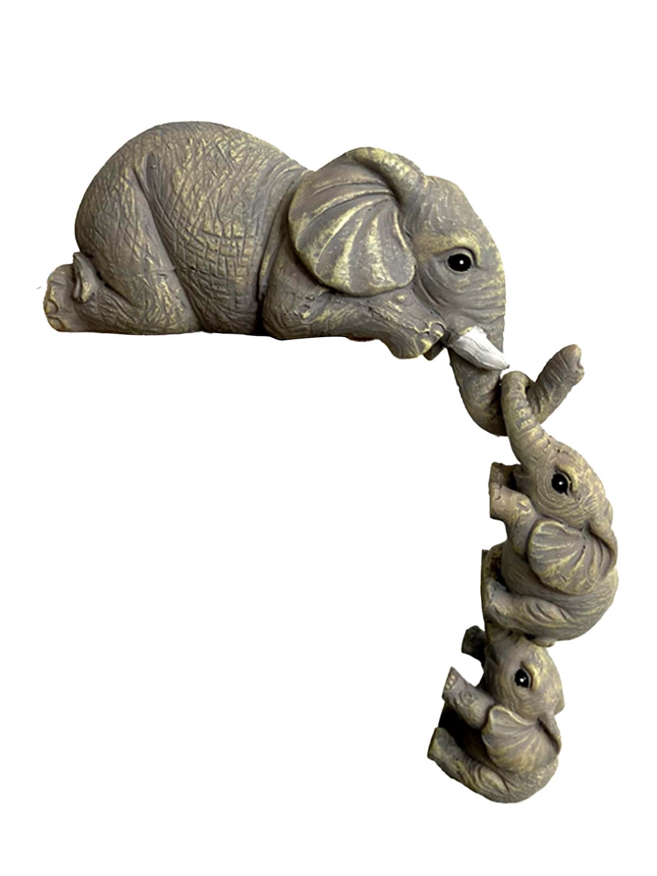 3pcs Elephant Baby Set, Old Elephant Hanging Baby Elephant, Mother Love Elephant, Polyresin Handicraft, Home Decoration ShopOnlyDeal