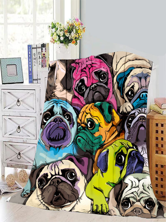 French Bulldog Blanket 1pc Dog Pattern Flannel Gift ShopOnlyDeal