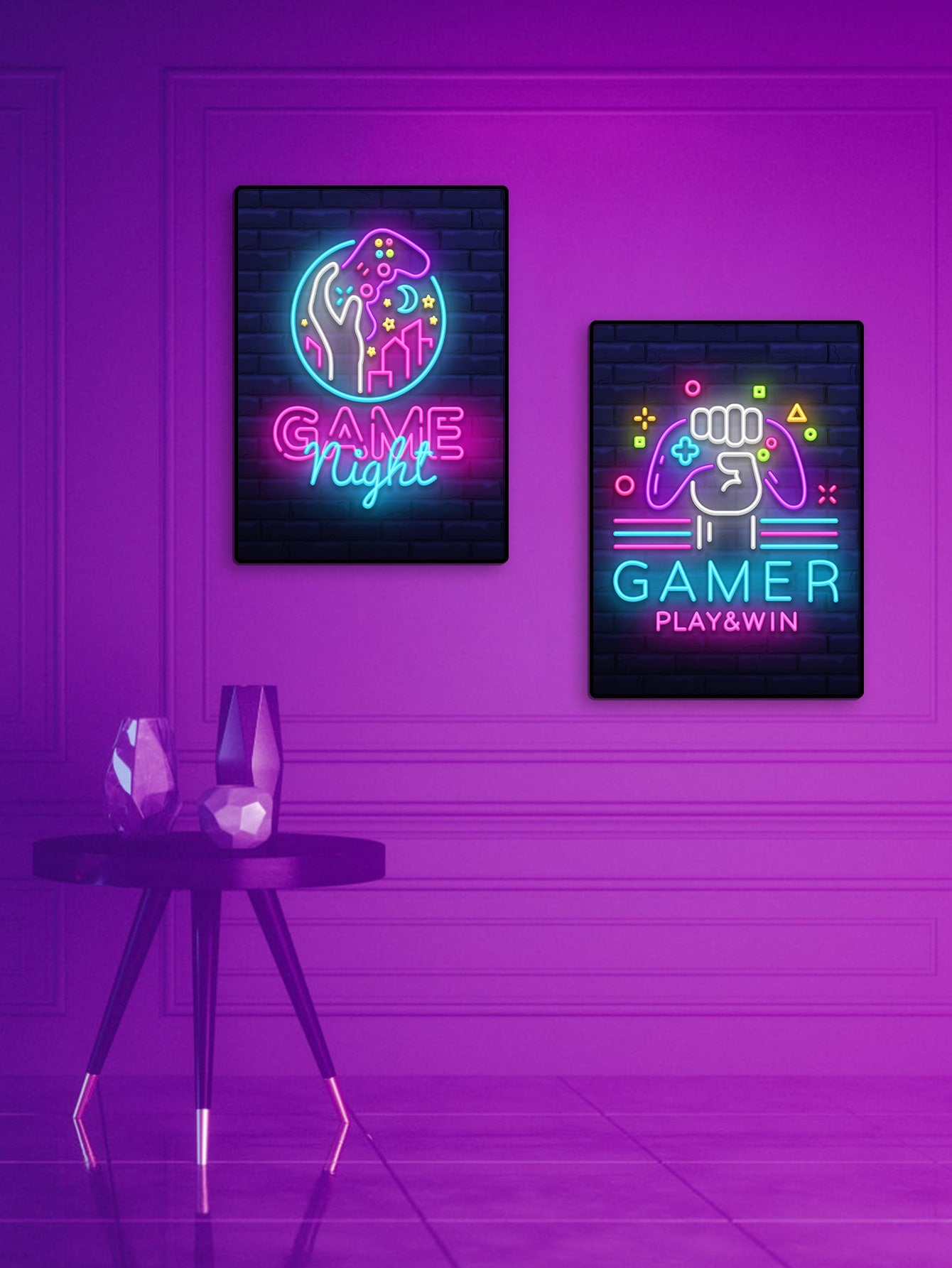 Retro Game Controller Graphic Unframed Poster 3pcs ShopOnlyDeal