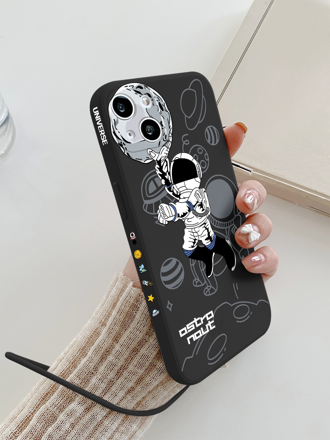 Cartoon Astronaut Print Phone Case ShopOnlyDeal