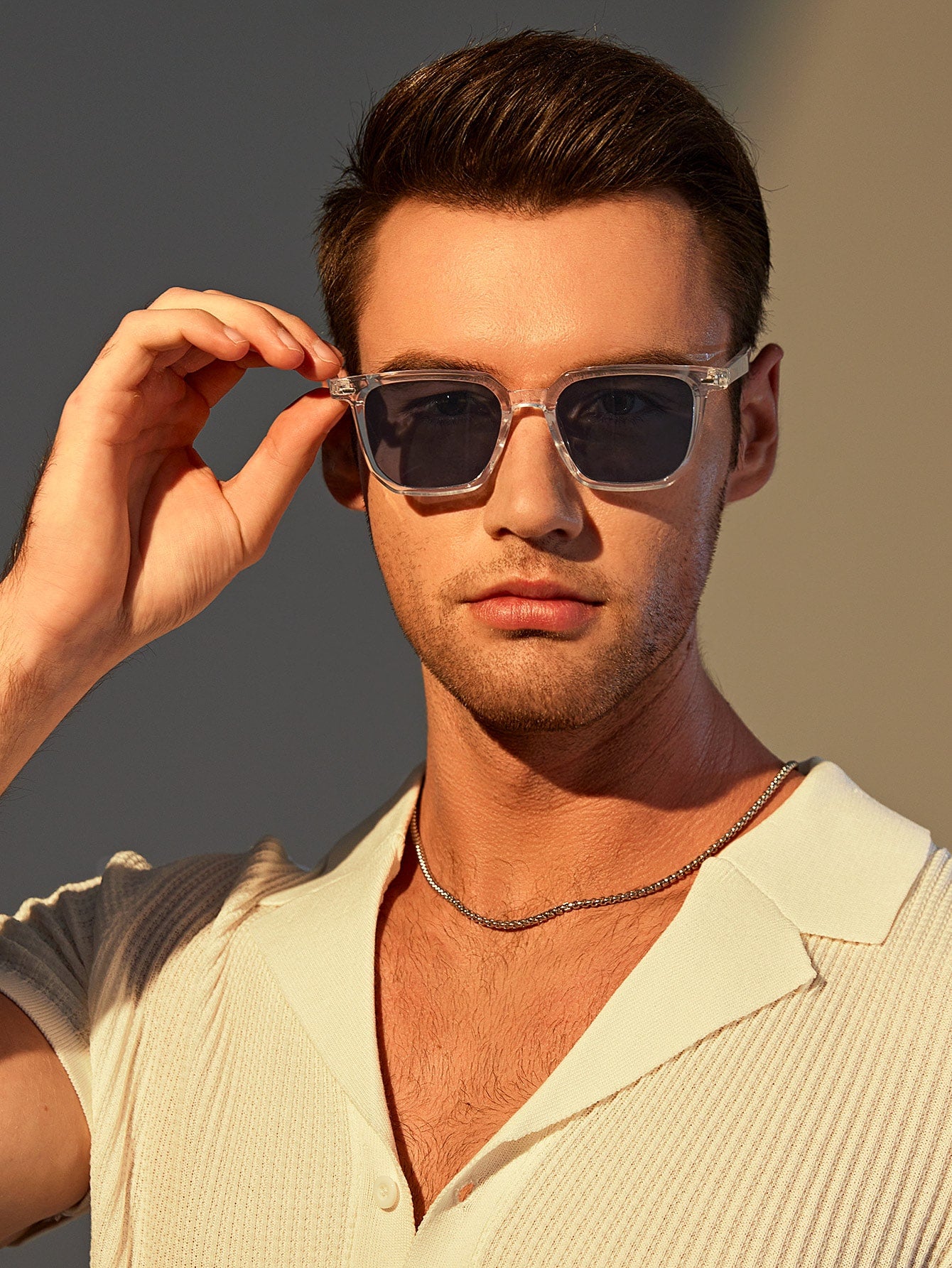 Men Sunglasses Square Frame Fashion Glasses Cool Designer Stylish ShopOnlyDeal