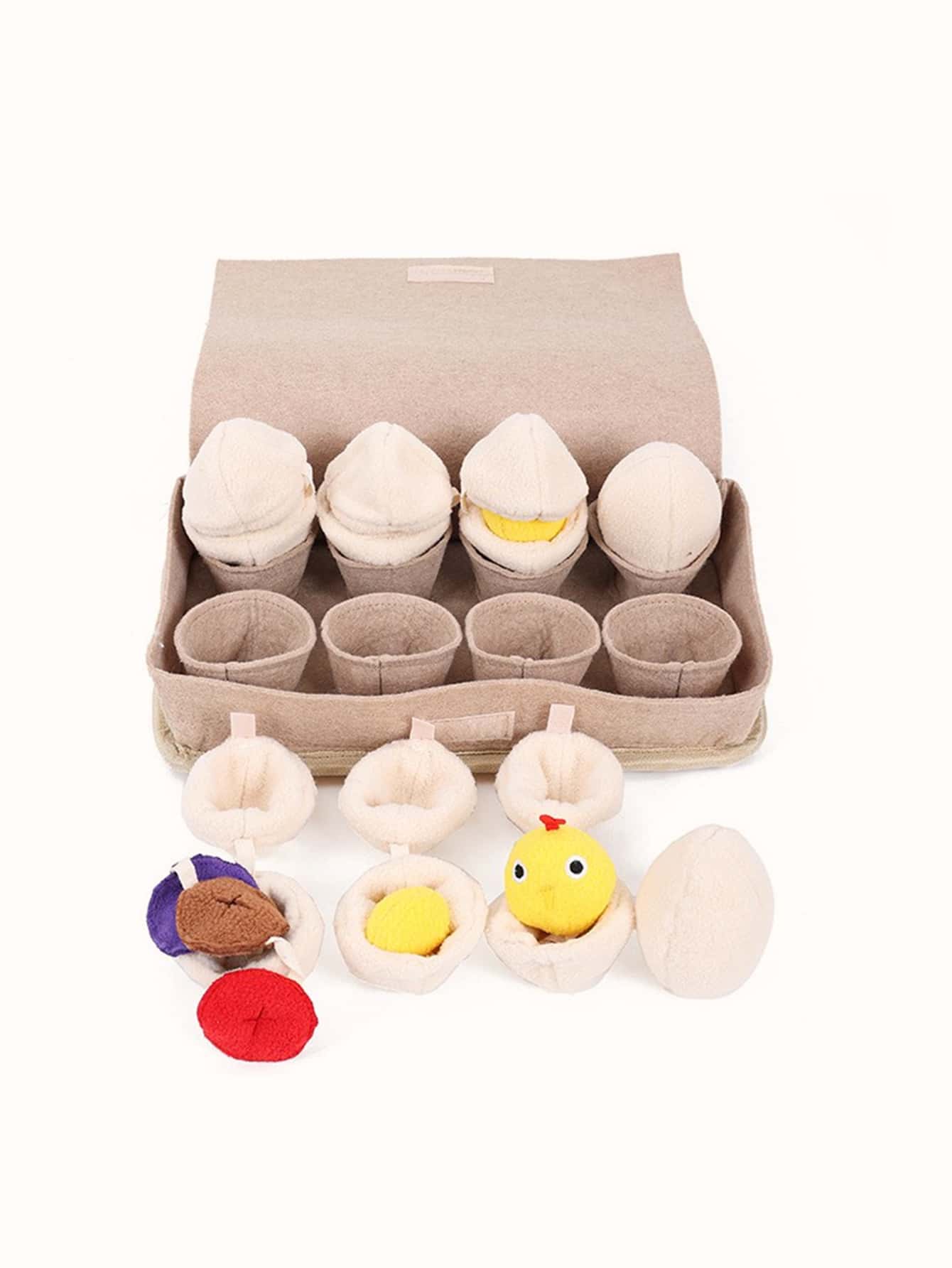 Slow Feeding For Dog Cartoon Egg and Chicken Design Pet Leaking Toy For Dogs Slow Feeding Mat Durable Dog Interactive Mat With Squeaky Puzzle Toys Plush Eggs Toys For Nose ShopOnlyDeal