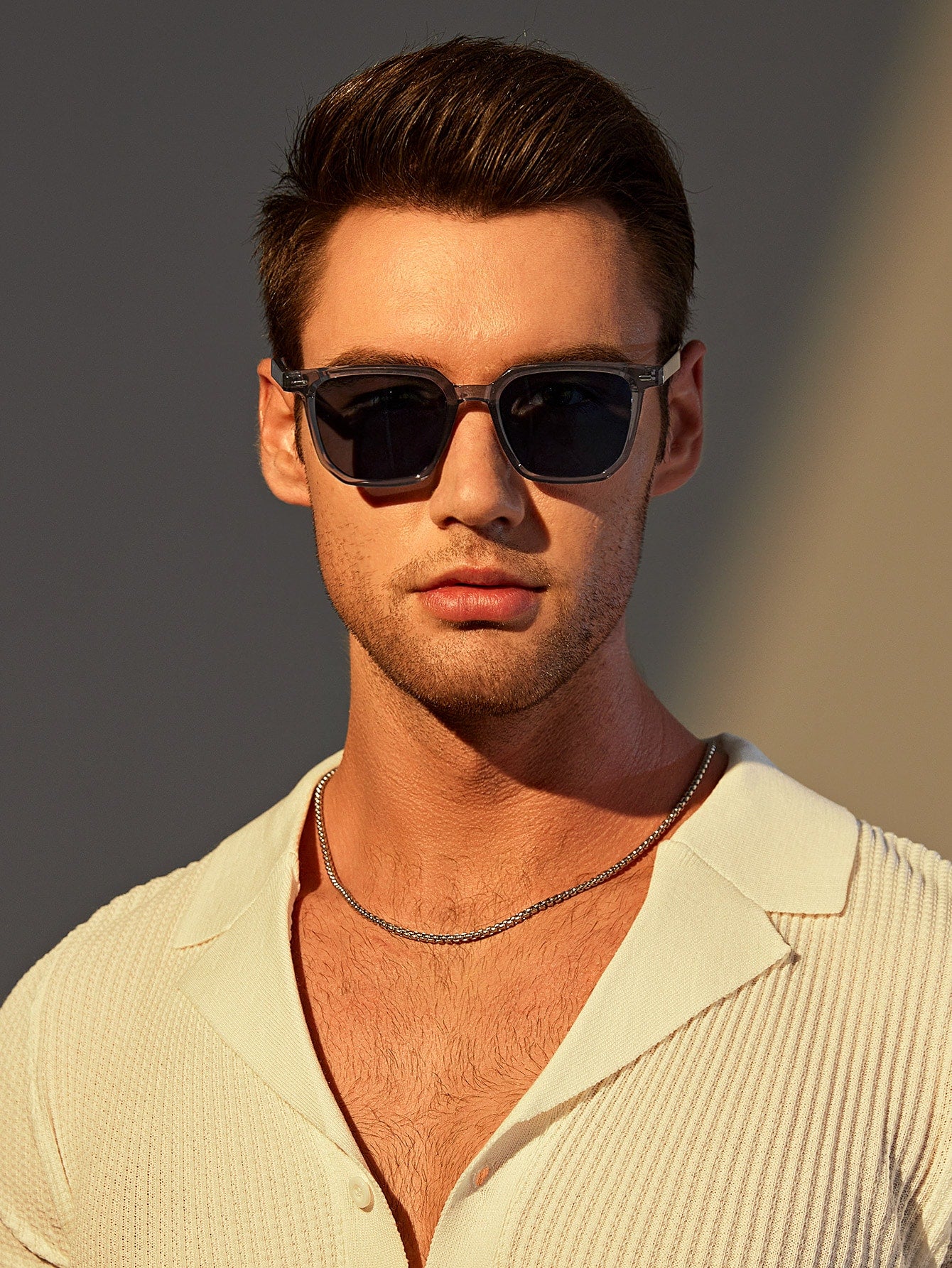 Men Sunglasses Square Frame Fashion Glasses Cool Designer Stylish ShopOnlyDeal