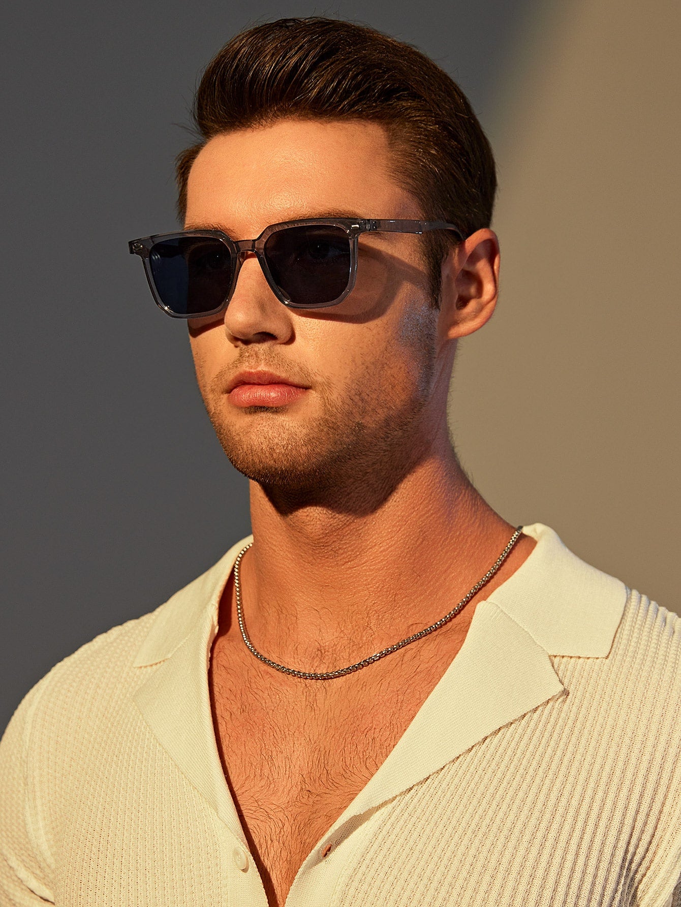 Men Sunglasses Square Frame Fashion Glasses Cool Designer Stylish ShopOnlyDeal