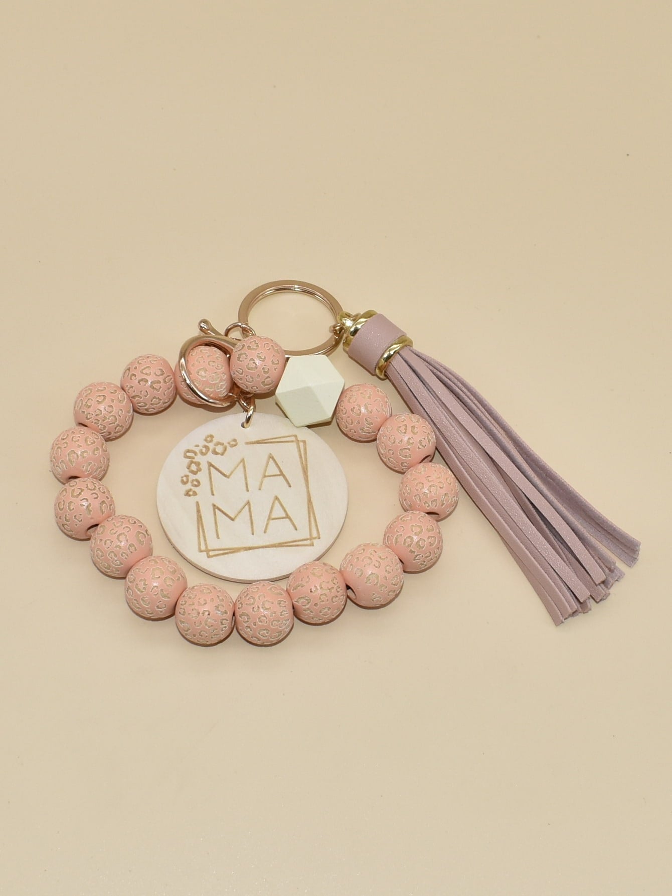 Mother's Day Keyholder Gift Bead Decor Round Tassel Charm Keychain ShopOnlyDeal