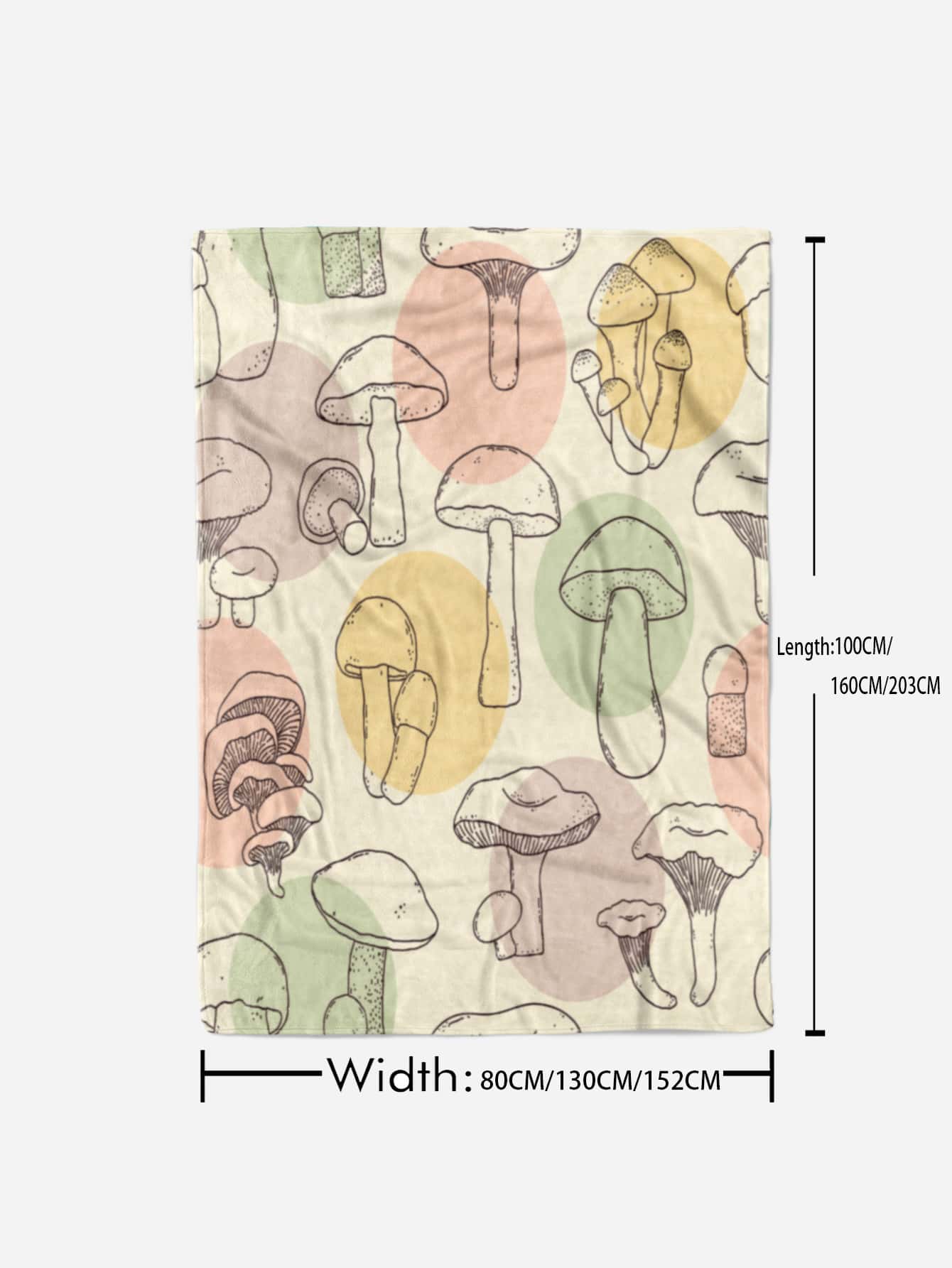 Mushroom Pattern Blanket - Home Decoration - Perfect for Living Room, Bedroom, and Nursery ShopOnlyDeal