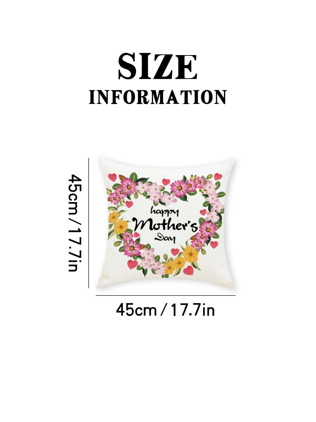 Mother's Day Flower Pattern Decorative Throw Pillow Case, Modern Flannelette Cushion Cover For Living Room, Home Decor, Mother's Day ShopOnlyDeal