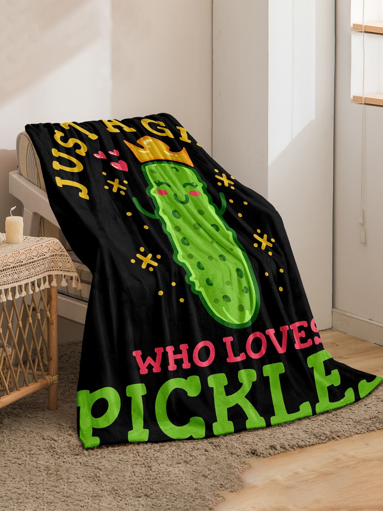 Pickles Blanket Cucumber Pattern Blankets, Soft Warm Cozy Sofa/bed Blanket, Suitable For Office Use, Birthday Gift Blanket ShopOnlyDeal