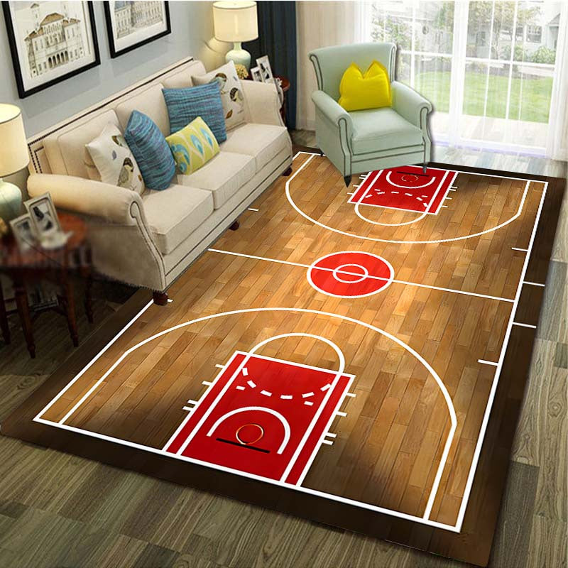 Basketball Court Pattern Carpet, Door Floor Mat Doormat, Non-slip Floor Mat Living Room Decor Rug, Home Decor ShopOnlyDeal