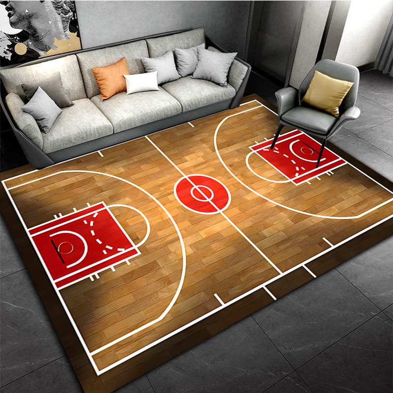 Basketball Court Pattern Carpet, Door Floor Mat Doormat, Non-slip Floor Mat Living Room Decor Rug, Home Decor ShopOnlyDeal