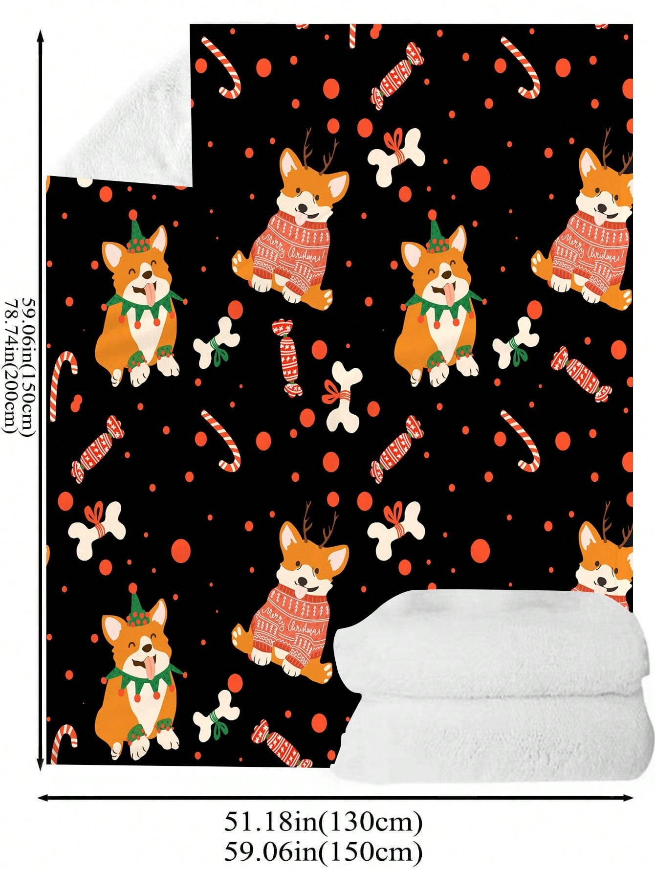 Christmas Super Soft Flannel Fleece Blanket With Personalized Christmas Design For Sofa, Bedroom, Gift, High-definition Printed Blanket, Suitable For Mom, Dad, Son, Daughter, Grandma, Grandpa, Multiple Sizes Available ShopOnlyDeal