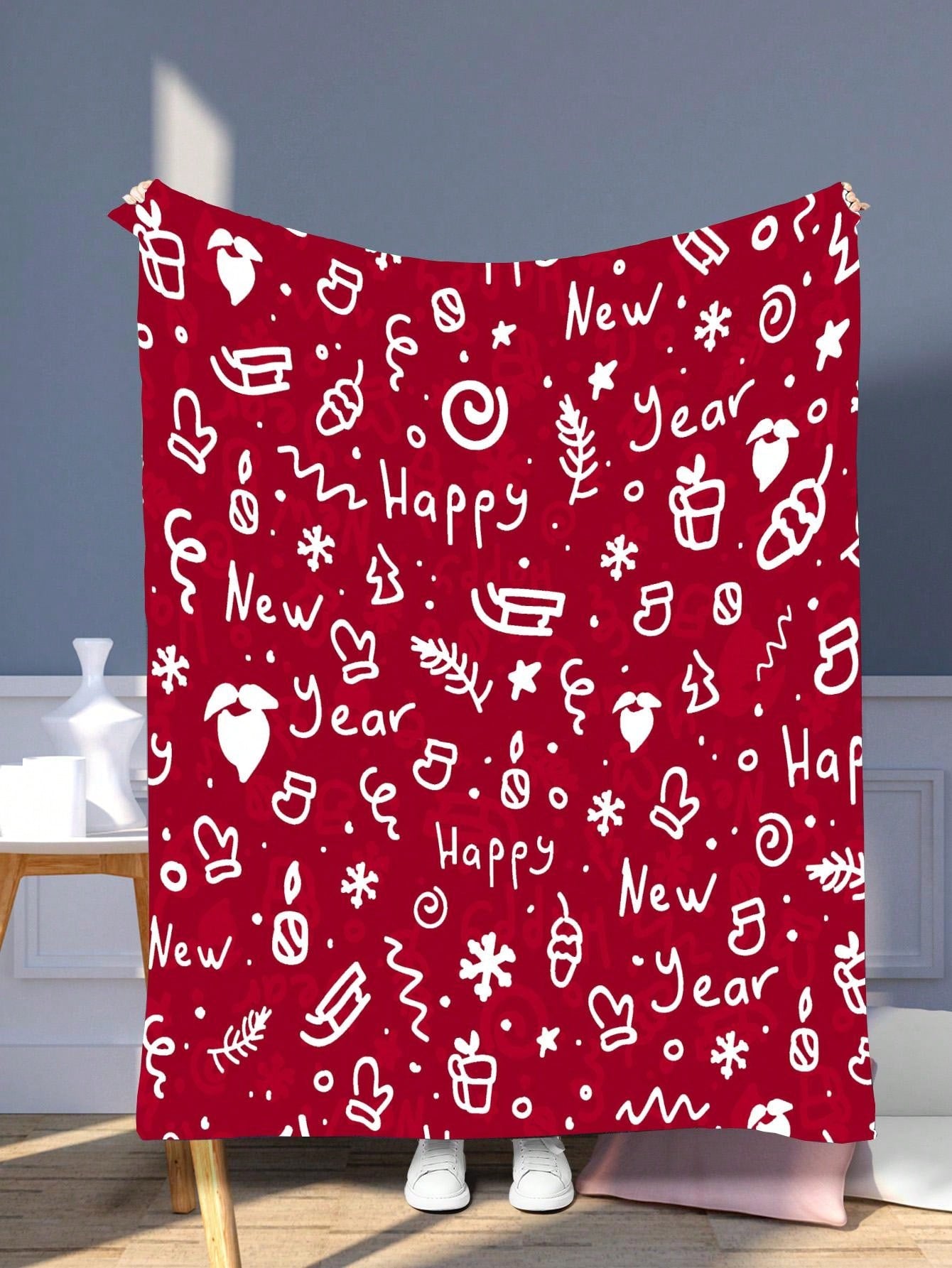 Christmas Super Soft Flannel Fleece Blanket With Personalized Christmas Design For Sofa, Bedroom, Gift, High-definition Printed Blanket, Suitable For Mom, Dad, Son, Daughter, Grandma, Grandpa, Multiple Sizes Available ShopOnlyDeal