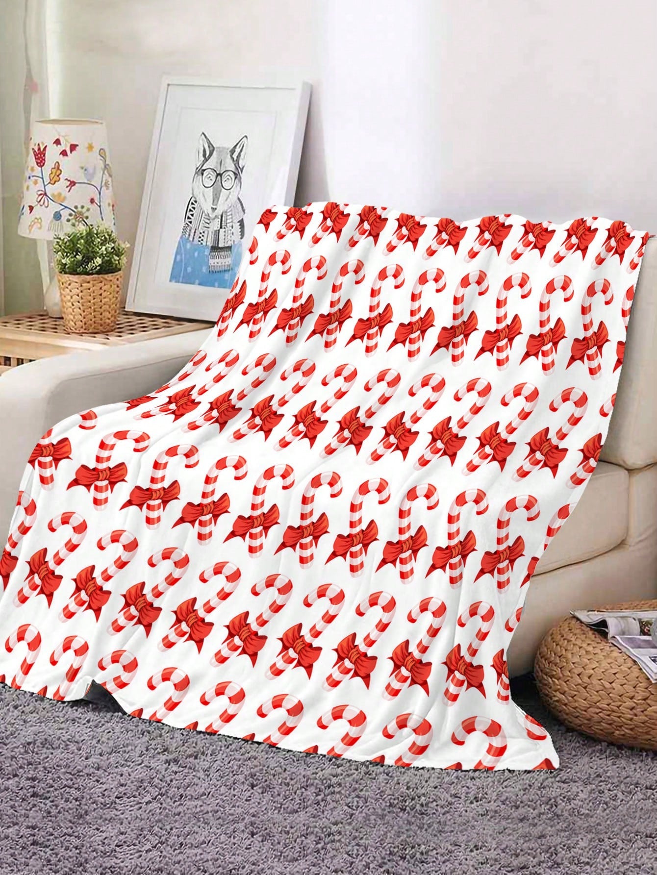 Christmas Super Soft Flannel Fleece Blanket With Personalized Christmas Design For Sofa, Bedroom, Gift, High-definition Printed Blanket, Suitable For Mom, Dad, Son, Daughter, Grandma, Grandpa, Multiple Sizes Available ShopOnlyDeal