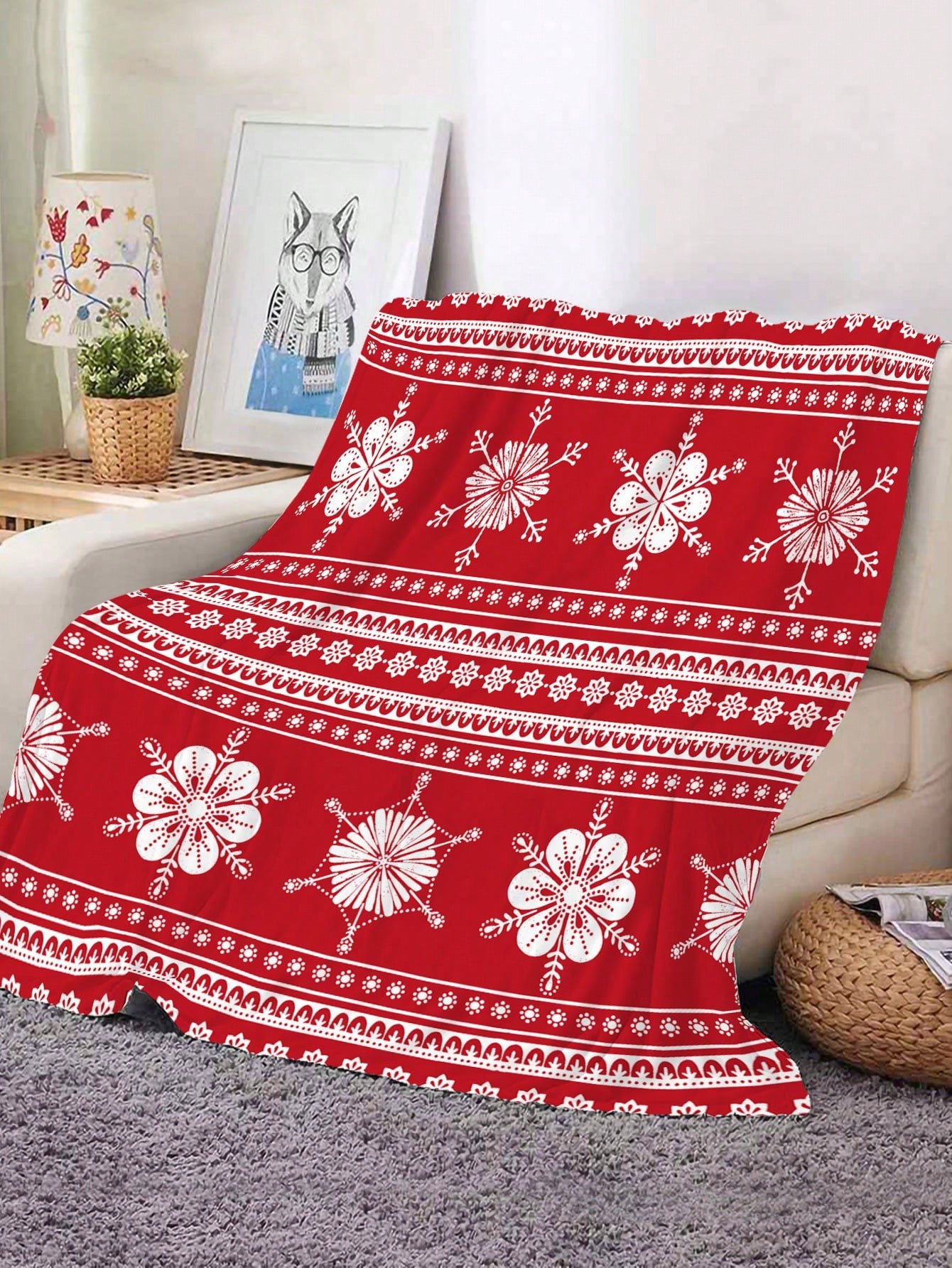 Christmas Super Soft Flannel Fleece Blanket With Personalized Christmas Design For Sofa, Bedroom, Gift, High-definition Printed Blanket, Suitable For Mom, Dad, Son, Daughter, Grandma, Grandpa, Multiple Sizes Available ShopOnlyDeal