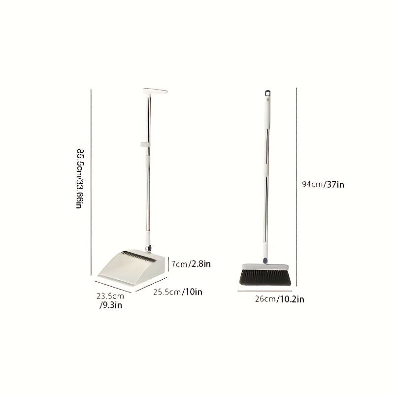 Upright Broom And Dustpan Set For Home And Office - Perfect For Sweeping Wood Floors, Pet Hair, And More - Indoor Housewarming Gift - - Temu ShopOnlyDeal