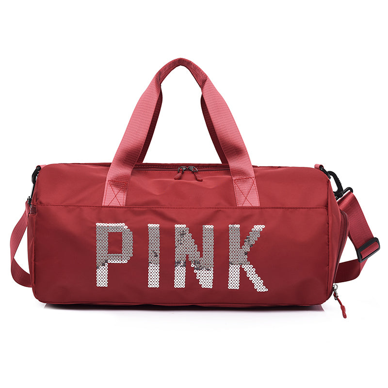 Pink Duffle Bag Large Capacity Travel Storage Bag Portable Duffel Bag Casual Sports Bag With Shoes Compartment | Free Shipping For New Users | Temu ShopOnlyDeal