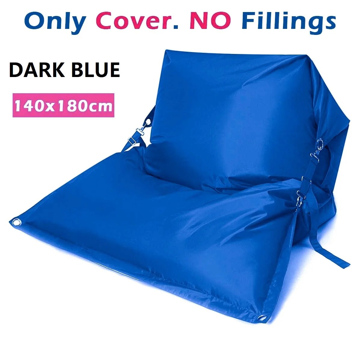 Waterproof Bean Bag Sofa Cover 180cm Chairs NO Filler Adjustable 420D Oxford Lounger Seat Bean Bag Puff Couch Tatami Home Outdoor ShopOnlyDeal