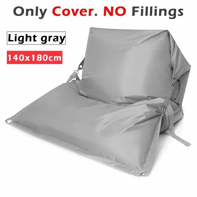 Waterproof Bean Bag Sofa Cover 180cm Chairs NO Filler Adjustable 420D Oxford Lounger Seat Bean Bag Puff Couch Tatami Home Outdoor ShopOnlyDeal