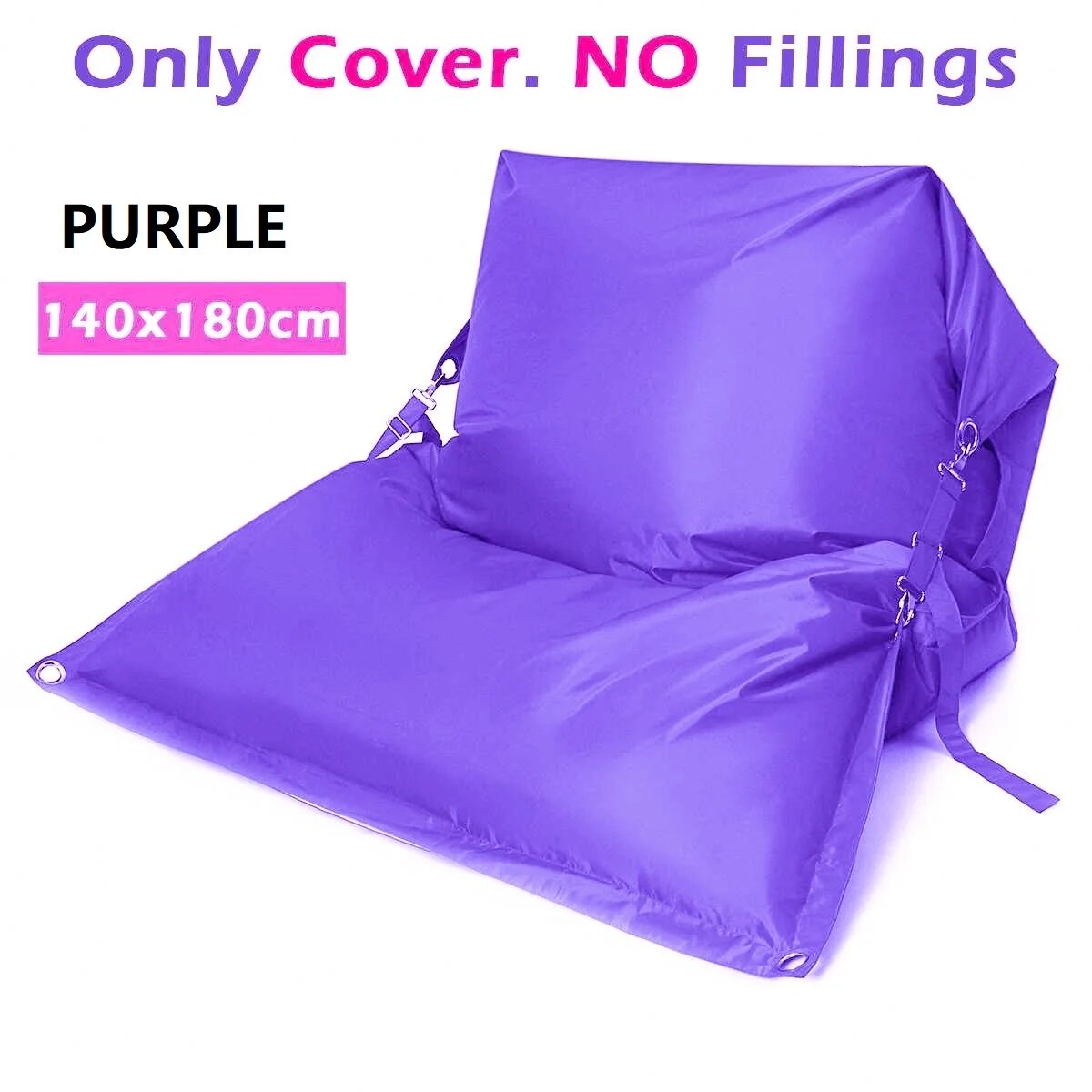 Waterproof Bean Bag Sofa Cover 180cm Chairs NO Filler Adjustable 420D Oxford Lounger Seat Bean Bag Puff Couch Tatami Home Outdoor ShopOnlyDeal