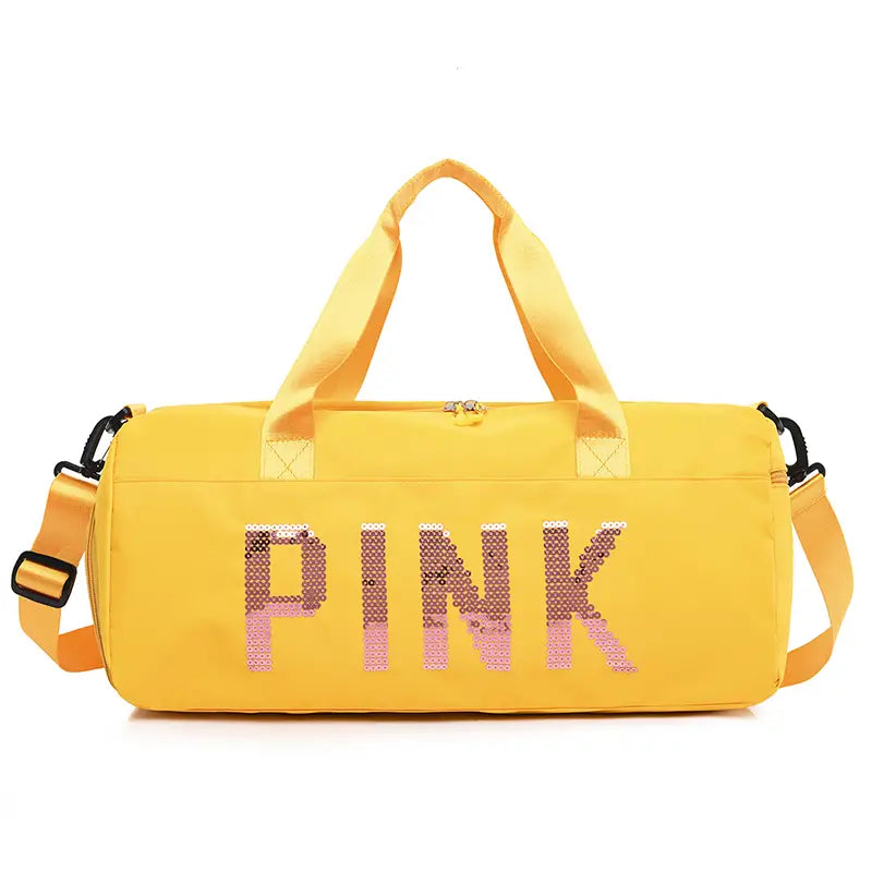 Pink Duffle Bag Large Capacity Travel Storage Bag Portable Duffel Bag Casual Sports Bag With Shoes Compartment | Free Shipping For New Users | Temu ShopOnlyDeal