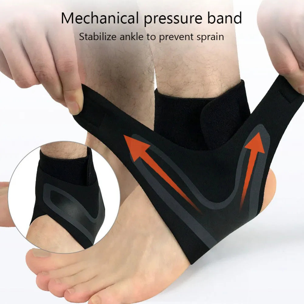 Fitness Sports Ankle Support Brace Adjustable Compression Ankle Tendon Pain Relief Strap Foot Sprain Injury Wrap Basketball ShopOnlyDeal