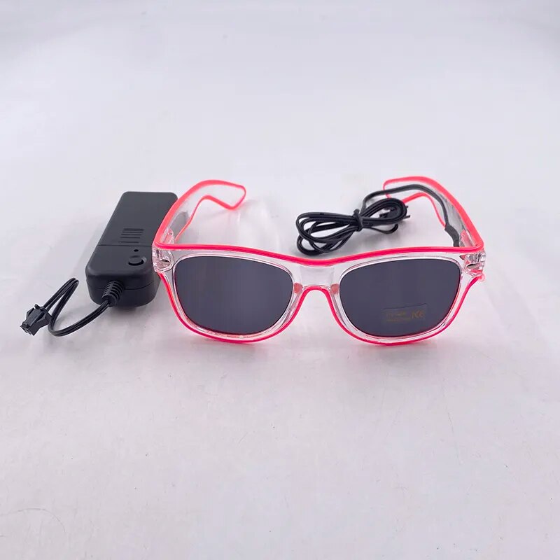 1PC Light Up LED Glasses Glow Sunglasses EL Wire Neon Glasses Glow in The Dark Party Supplies Neon Party Favors for Kids Adults - ShopOnlyDeal