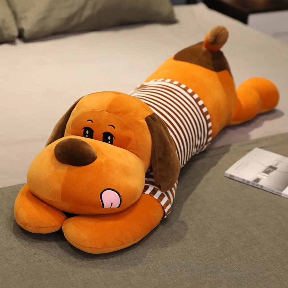 Cute Lying Prone Dog Plush Toy 1M Stuffed Animal Doll Cartoon Puppy Soft Pillow Kids Baby Hug Doll Girl Birthday Christmas Gift ShopOnlyDeal