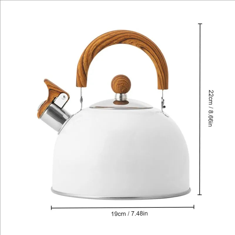 1pc 2.5/3L Stainless Steel Whistle Kettle: Thickened, Universal for Gas & Induction Cookers ShopOnlyDeal