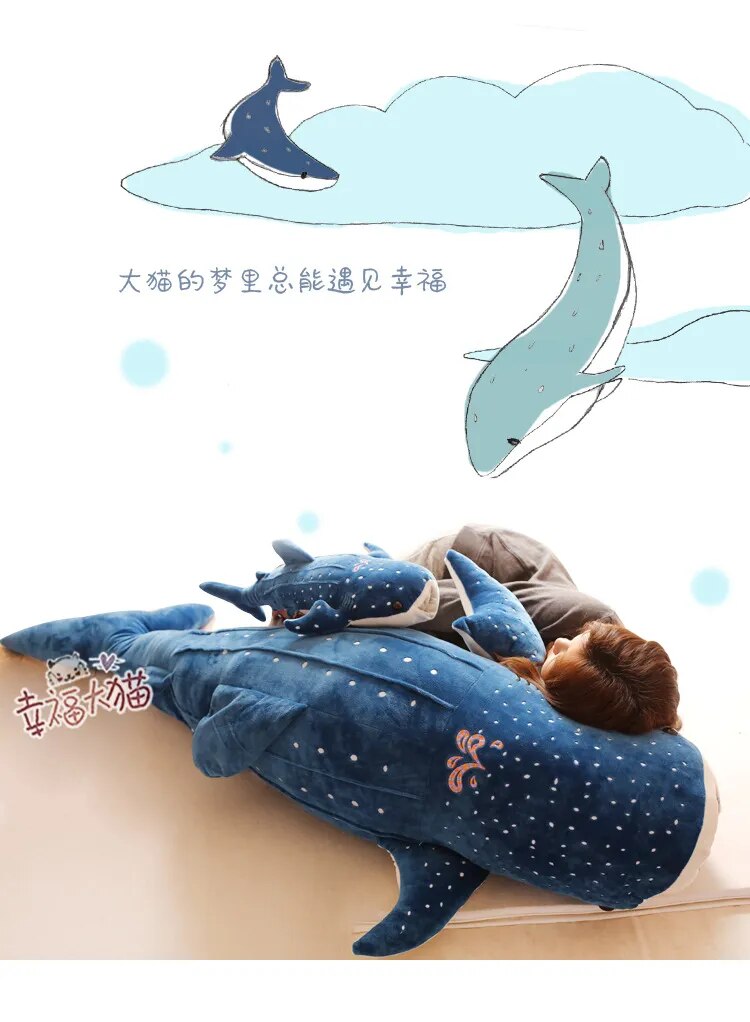 Blue Shark Plush Toys 1pc 50cm New Cute Big Fish Cloth doll Stuffed Whale Animals Doll Lovely Children Baby Birthday Gift ShopOnlyDeal