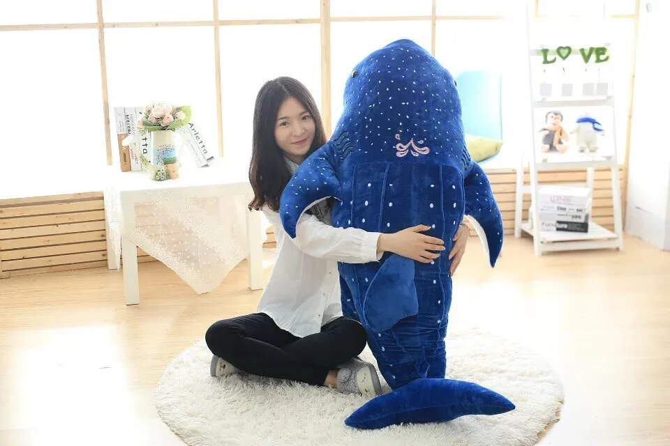 Blue Shark Plush Toys 1pc 50cm New Cute Big Fish Cloth doll Stuffed Whale Animals Doll Lovely Children Baby Birthday Gift ShopOnlyDeal